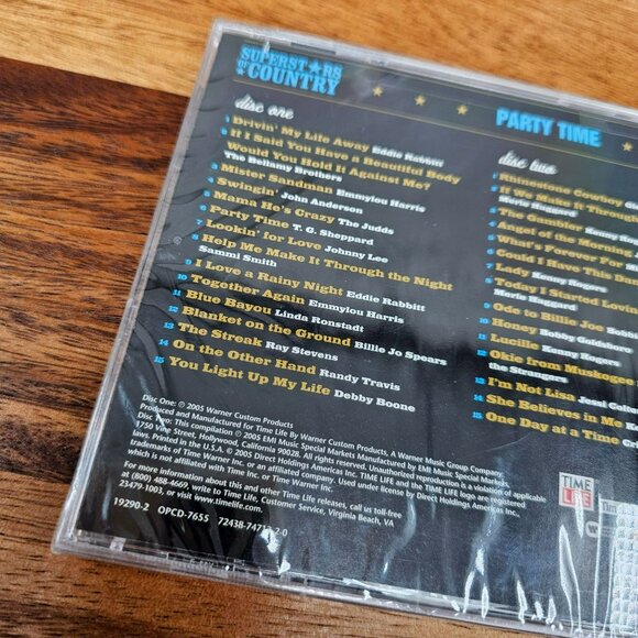 Time Life Superstars of Country Party Time Two Disc Set Music CDs VTG New Sealed - Picture 5 of 7